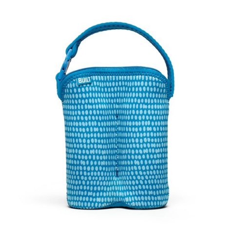 BUILT Bottle Buddy - Termoopakowanie do butelek podwójne (Dribble Dots Blue) Built BUILT Bottle Buddy - Termoopakowanie do butelek podwójne (Dribble Dots Blue) Built