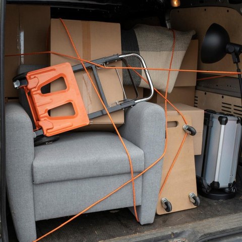 Black&Decker - Lina transportowa z elementami odblaskowymi + nawijak 4mm / 20m Black and Decker Black&Decker - Lina transportowa z elementami odblaskowymi + nawijak 4mm / 20m Black and Decker