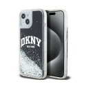 DKNY Liquid Glitter Big Logo - Etui iPhone 15 Plus / 14 Plus (czarny) DKNY