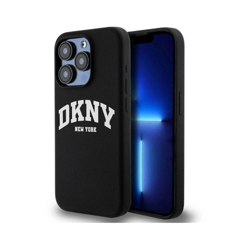 DKNY Liquid Silicone White Printed Logo MagSafe - Etui iPhone 14 Pro (czarny) DKNY DKNY Liquid Silicone White Printed Logo MagSafe - Etui iPhone 14 Pro (czarny) DKNY
