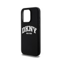 DKNY Liquid Silicone White Printed Logo MagSafe - Etui iPhone 14 Pro (czarny) DKNY