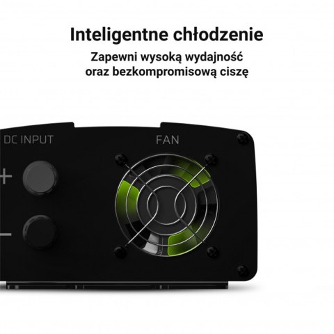 Green Cell - Przetwornica napięcia Inwerter 24V na 230V 1000W/2000W Czysta sinusoida Green Cell Green Cell - Przetwornica napięcia Inwerter 24V na 230V 1000W/2000W Czysta sinusoida Green Cell