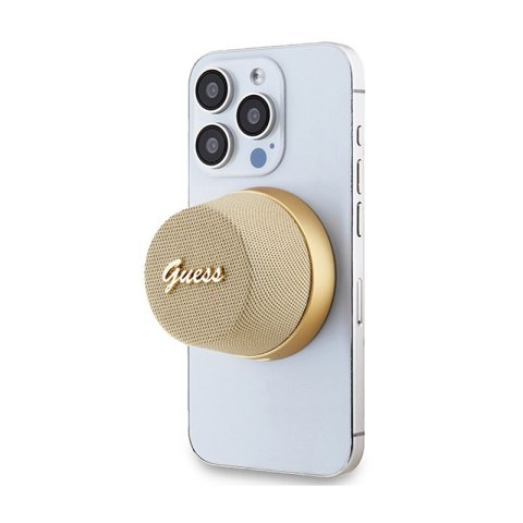 Guess Magnetic Script Metal Logo - Głośnik Bluetooth V5.3 (złoty) Guess Guess Magnetic Script Metal Logo - Głośnik Bluetooth V5.3 (złoty) Guess