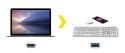 Kanex przejściówka z USB-C na USB żeński (21 cm) Kanex