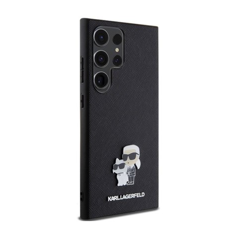 Karl Lagerfeld Saffiano Karl & Choupette Metal Pin - Etui Samsung Galaxy S24 Ultra (czarny) Karl Lagerfeld Karl Lagerfeld Saffiano Karl & Choupette Metal Pin - Etui Samsung Galaxy S24 Ultra (czarny) Karl Lagerfeld