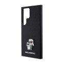 Karl Lagerfeld Saffiano Karl & Choupette Metal Pin - Etui Samsung Galaxy S24 Ultra (czarny) Karl Lagerfeld