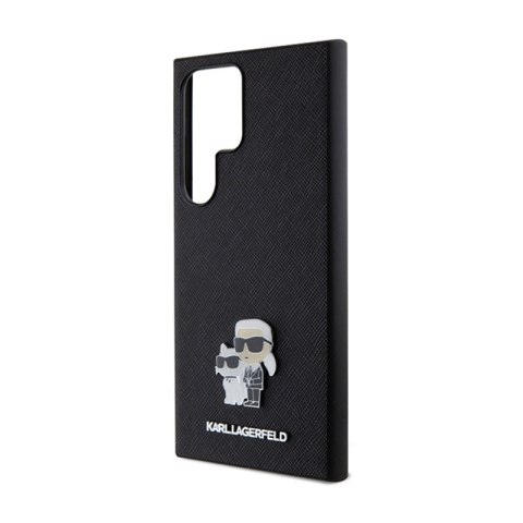 Karl Lagerfeld Saffiano Karl & Choupette Metal Pin - Etui Samsung Galaxy S24 Ultra (czarny) Karl Lagerfeld Karl Lagerfeld Saffiano Karl & Choupette Metal Pin - Etui Samsung Galaxy S24 Ultra (czarny) Karl Lagerfeld