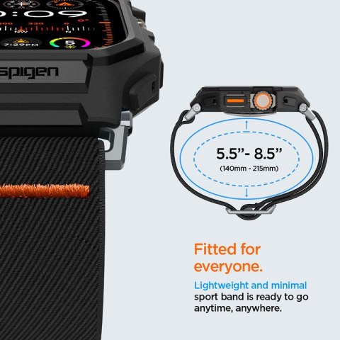 Spigen Lite Fit "Pro" - Etui z paskiem do Apple Watch Ultra 1/2 49 mm (Matte Black) Spigen Spigen Lite Fit "Pro" - Etui z paskiem do Apple Watch Ultra 1/2 49 mm (Matte Black) Spigen