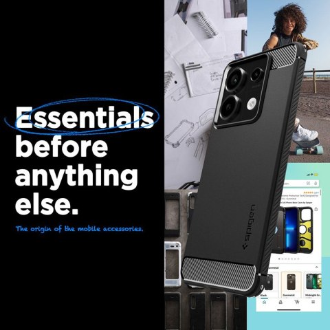 Spigen Rugged Armor - Etui do Xiaomi Redmi Note 13 Pro 5G/POCO X6 5G (Matte Black) Spigen Spigen Rugged Armor - Etui do Xiaomi Redmi Note 13 Pro 5G/POCO X6 5G (Matte Black) Spigen