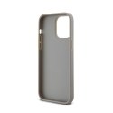 DKNY Leather Mono Stripe & Metal Logo - Etui iPhone 14 Pro (beżowy) DKNY