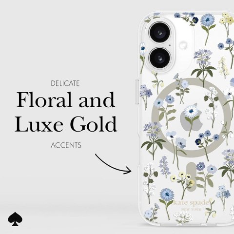 Kate Spade New York Protective MagSafe - Etui iPhone 16 (Precious Bloom) Kate Spade New York Kate Spade New York Protective MagSafe - Etui iPhone 16 (Precious Bloom) Kate Spade New York
