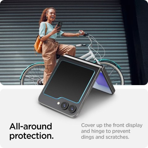 Spigen Glas.TR EZ Fit 2-Pack - Szkło hartowane do Samsung Galax Z Flip 6 (2 sztuki) Spigen Spigen Glas.TR EZ Fit 2-Pack - Szkło hartowane do Samsung Galax Z Flip 6 (2 sztuki) Spigen