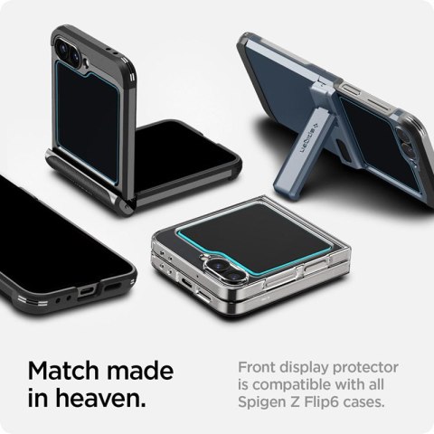 Spigen Glas.TR EZ Fit 2-Pack - Szkło hartowane do Samsung Galax Z Flip 6 (2 sztuki) Spigen Spigen Glas.TR EZ Fit 2-Pack - Szkło hartowane do Samsung Galax Z Flip 6 (2 sztuki) Spigen