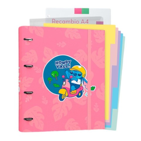 Disney Stitch - Segregator A4 z kartkami (4 ringi, gumka) Stitch Disney Stitch - Segregator A4 z kartkami (4 ringi, gumka) Stitch