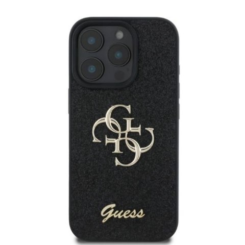 Guess Fixed Glitter Big 4G - Etui iPhone 16 Pro Max (czarny) Guess Guess Fixed Glitter Big 4G - Etui iPhone 16 Pro Max (czarny) Guess