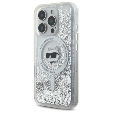 Karl Lagerfeld Liquid Glitter Choupette Head MagSafe - Etui iPhone 16 Pro Max (przezroczysty) Karl Lagerfeld Karl Lagerfeld Liquid Glitter Choupette Head MagSafe - Etui iPhone 16 Pro Max (przezroczysty) Karl Lagerfeld