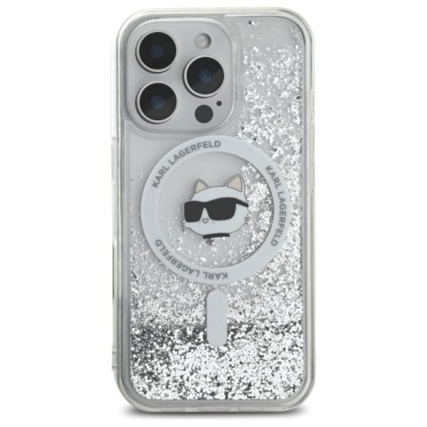 Karl Lagerfeld Liquid Glitter Choupette Head MagSafe - Etui iPhone 16 Pro Max (przezroczysty) Karl Lagerfeld Karl Lagerfeld Liquid Glitter Choupette Head MagSafe - Etui iPhone 16 Pro Max (przezroczysty) Karl Lagerfeld