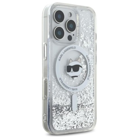 Karl Lagerfeld Liquid Glitter Choupette Head MagSafe - Etui iPhone 16 Pro Max (przezroczysty) Karl Lagerfeld Karl Lagerfeld Liquid Glitter Choupette Head MagSafe - Etui iPhone 16 Pro Max (przezroczysty) Karl Lagerfeld