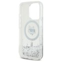 Karl Lagerfeld Liquid Glitter Choupette Head MagSafe - Etui iPhone 16 Pro Max (przezroczysty) Karl Lagerfeld