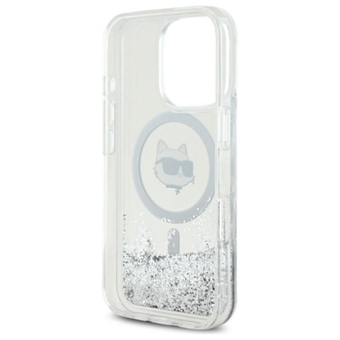Karl Lagerfeld Liquid Glitter Choupette Head MagSafe - Etui iPhone 16 Pro Max (przezroczysty) Karl Lagerfeld Karl Lagerfeld Liquid Glitter Choupette Head MagSafe - Etui iPhone 16 Pro Max (przezroczysty) Karl Lagerfeld