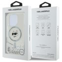 Karl Lagerfeld Liquid Glitter Choupette Head MagSafe - Etui iPhone 16 Pro Max (przezroczysty) Karl Lagerfeld