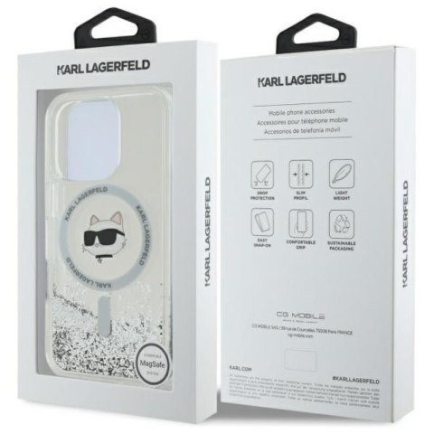 Karl Lagerfeld Liquid Glitter Choupette Head MagSafe - Etui iPhone 16 Pro Max (przezroczysty) Karl Lagerfeld Karl Lagerfeld Liquid Glitter Choupette Head MagSafe - Etui iPhone 16 Pro Max (przezroczysty) Karl Lagerfeld