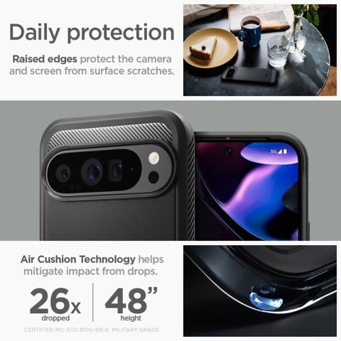 Spigen Rugged Armor - Etui do Google Pixel 9 Pro XL (Matte Black) Spigen Spigen Rugged Armor - Etui do Google Pixel 9 Pro XL (Matte Black) Spigen