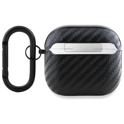 BMW Carbon Double Metal Logo - Etui AirPods 4 (czarny) BMW BMW Carbon Double Metal Logo - Etui AirPods 4 (czarny) BMW
