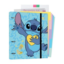 Disney Stitch - Segregator A4 z kartkami z kolekcji Tropical (4 ringi, gumka) Stitch
