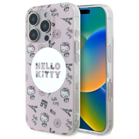 Hello Kitty IML All Over Paris MagSafe - Etui iPhone 16 Pro Max (różowy) Hello Kitty Hello Kitty IML All Over Paris MagSafe - Etui iPhone 16 Pro Max (różowy) Hello Kitty