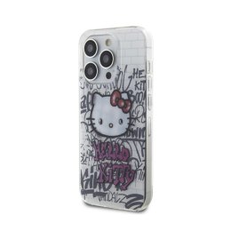 Hello Kitty IML Kitty On Bricks Graffiti - Etui iPhone 15 Pro (biały) Hello Kitty