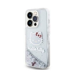 Hello Kitty Liquid Glitter Charms Kitty Head - Etui iPhone 14 Pro Max (srebrny) Hello Kitty