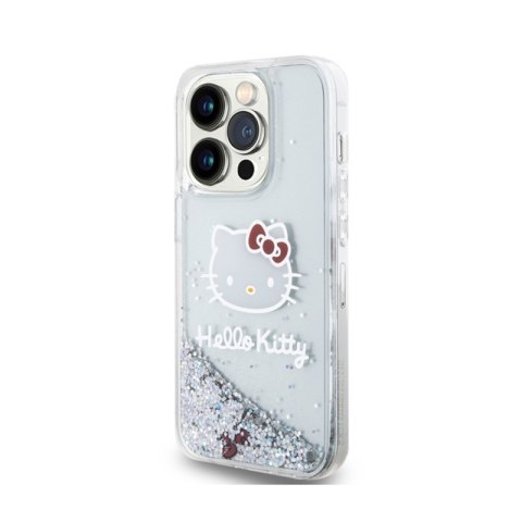 Hello Kitty Liquid Glitter Charms Kitty Head - Etui iPhone 14 Pro Max (srebrny) Hello Kitty Hello Kitty Liquid Glitter Charms Kitty Head - Etui iPhone 14 Pro Max (srebrny) Hello Kitty