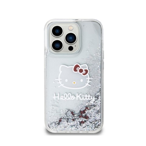 Hello Kitty Liquid Glitter Charms Kitty Head - Etui iPhone 14 Pro Max (srebrny) Hello Kitty Hello Kitty Liquid Glitter Charms Kitty Head - Etui iPhone 14 Pro Max (srebrny) Hello Kitty