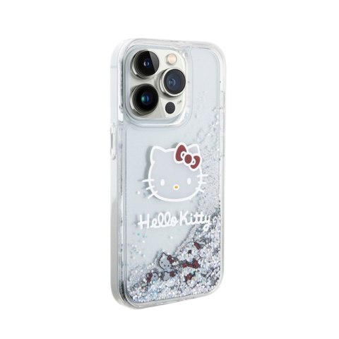 Hello Kitty Liquid Glitter Charms Kitty Head - Etui iPhone 14 Pro Max (srebrny) Hello Kitty Hello Kitty Liquid Glitter Charms Kitty Head - Etui iPhone 14 Pro Max (srebrny) Hello Kitty