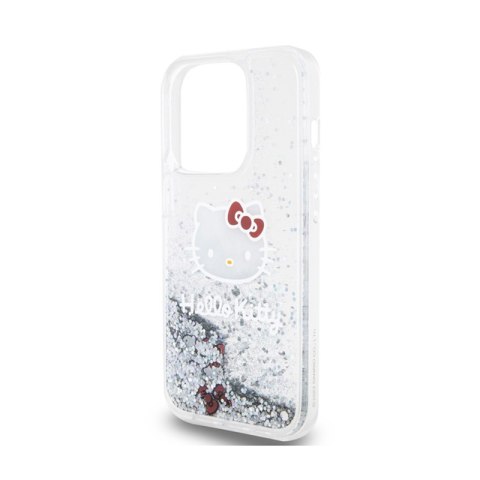 Hello Kitty Liquid Glitter Charms Kitty Head - Etui iPhone 14 Pro Max (srebrny) Hello Kitty Hello Kitty Liquid Glitter Charms Kitty Head - Etui iPhone 14 Pro Max (srebrny) Hello Kitty