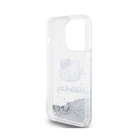 Hello Kitty Liquid Glitter Charms Kitty Head - Etui iPhone 14 Pro Max (srebrny) Hello Kitty Hello Kitty Liquid Glitter Charms Kitty Head - Etui iPhone 14 Pro Max (srebrny) Hello Kitty