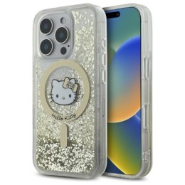 Hello Kitty Liquid Glitter Fever MagSafe - Etui iPhone 16 Pro Max (biały / złoty) Hello Kitty