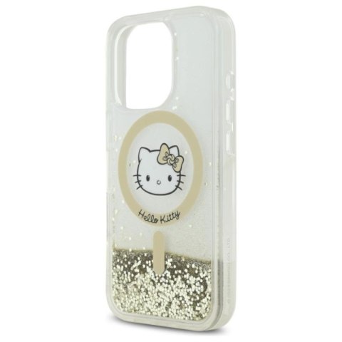 Hello Kitty Liquid Glitter Fever MagSafe - Etui iPhone 16 Pro Max (biały / złoty) Hello Kitty Hello Kitty Liquid Glitter Fever MagSafe - Etui iPhone 16 Pro Max (biały / złoty) Hello Kitty
