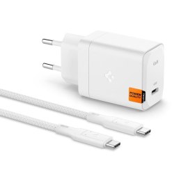 Spigen ArcStation Pro GaN-651 - Ładowarka sieciowa USB-C PD 3.0 PPS 65W + kabel USB-C (Biały) Spigen