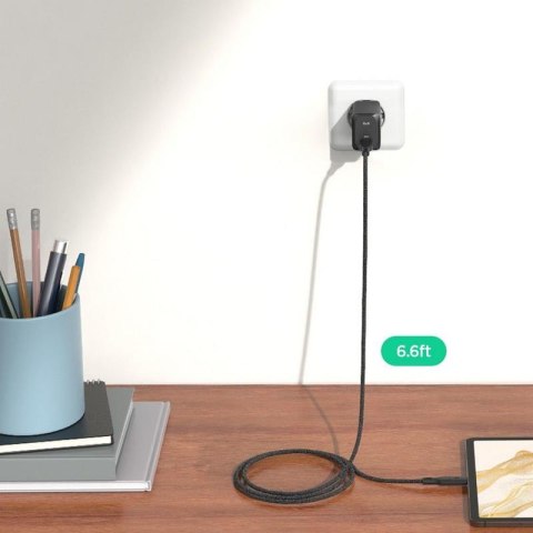 Spigen ArcStation Pro GaN-651 - Ładowarka sieciowa USB-C PD 3.0 PPS 65W + kabel USB-C (Biały) Spigen Spigen ArcStation Pro GaN-651 - Ładowarka sieciowa USB-C PD 3.0 PPS 65W + kabel USB-C (Biały) Spigen