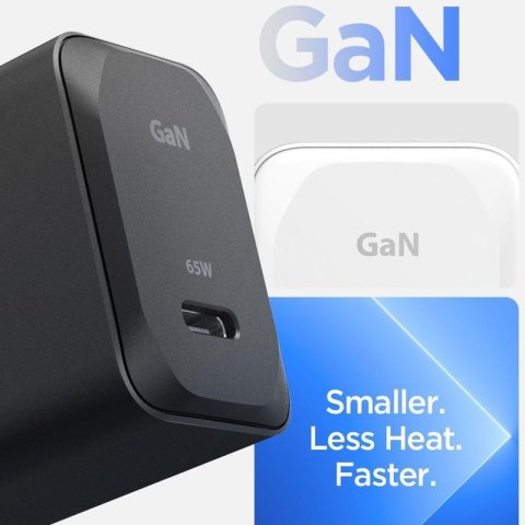 Spigen ArcStation Pro GaN-651 - Ładowarka sieciowa USB-C PD 3.0 PPS 65W + kabel USB-C (Biały) Spigen Spigen ArcStation Pro GaN-651 - Ładowarka sieciowa USB-C PD 3.0 PPS 65W + kabel USB-C (Biały) Spigen