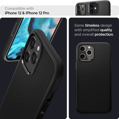 Spigen Liquid Air - Etui do iPhone 12 Pro / iPhone 12 (Czarny) Spigen Spigen Liquid Air - Etui do iPhone 12 Pro / iPhone 12 (Czarny) Spigen