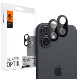 Spigen Optik GLAS.TR Camera Protector 2-Pack - Szkło ochronne na obiektyw do iPhone 16 / 16 Plus (2 szt) (Czarny) Spigen