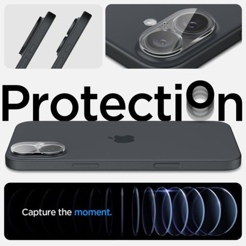 Spigen Optik GLAS.TR Camera Protector 2-Pack - Szkło ochronne na obiektyw do iPhone 16 / 16 Plus (2 szt) (Przezroczysty) Spigen Spigen Optik GLAS.TR Camera Protector 2-Pack - Szkło ochronne na obiektyw do iPhone 16 / 16 Plus (2 szt) (Przezroczysty) Spigen