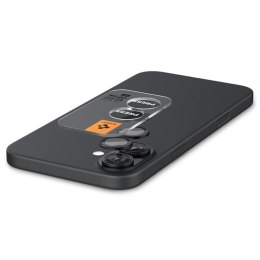 Spigen Optik Pro GLAS.TR EZ Fit Camera Protector 2-Pack - Szkło ochronne na obiektyw do iPhone 16 / 16 Plus (2 szt) (Czarny) Spigen