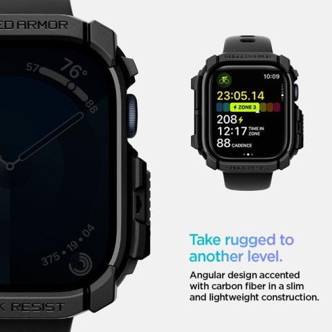 Spigen Rugged Armor - Obudowa do Apple Watch 10 42 mm (Matte Black) Spigen Spigen Rugged Armor - Obudowa do Apple Watch 10 42 mm (Matte Black) Spigen