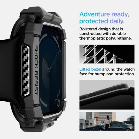 Spigen Rugged Armor - Obudowa do Apple Watch 10 42 mm (Matte Black) Spigen Spigen Rugged Armor - Obudowa do Apple Watch 10 42 mm (Matte Black) Spigen