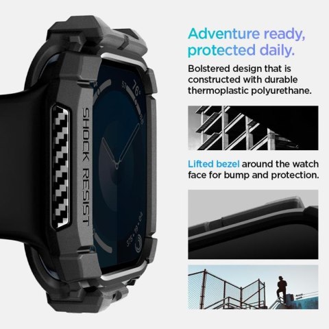 Spigen Rugged Armor - Obudowa do Apple Watch 10 46 mm (Matte Black) Spigen Spigen Rugged Armor - Obudowa do Apple Watch 10 46 mm (Matte Black) Spigen