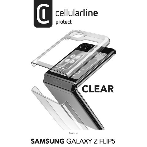 Cellularline Clear Case - Etui Samsung Galaxy Z Flip 5 (przezroczysty) Cellularline Cellularline Clear Case - Etui Samsung Galaxy Z Flip 5 (przezroczysty) Cellularline